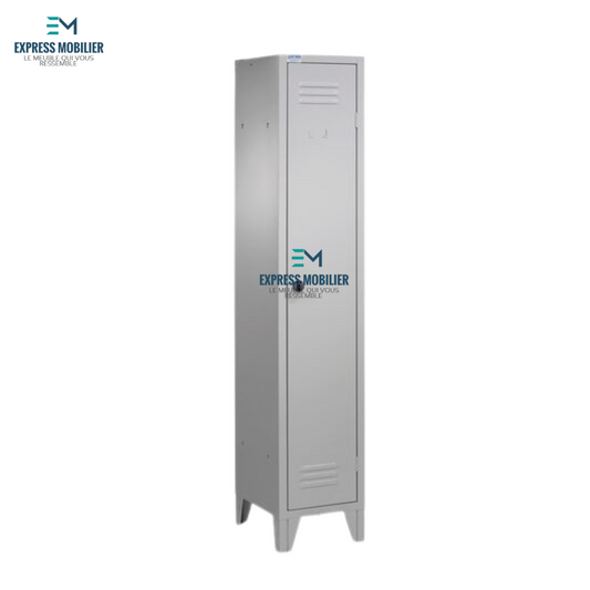 vestiaire mettalique 1 portes gris A-2025-706