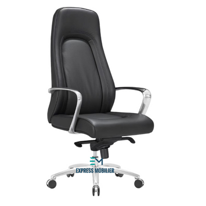 Fauteuil cuir noir