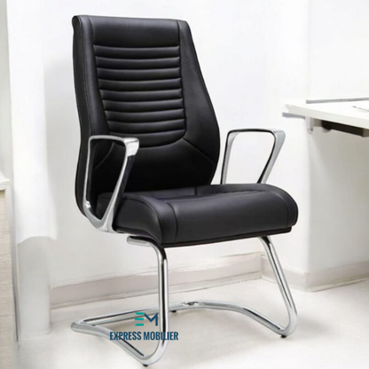Fauteui noir simili cuir