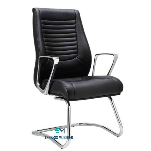 Fauteui noir simili cuir
