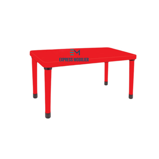 Table crèche rouge rectangulaire