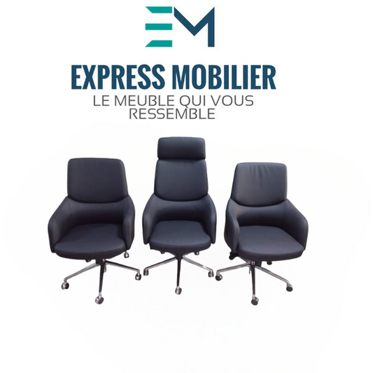 Ensemble de fauteuils de direction Elegant en cuir